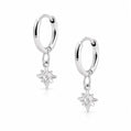 Radiance Star Hoop Earrings - Silver - Earrings