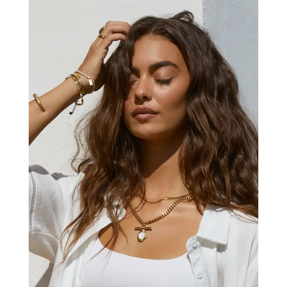 Rafaella Mother Of Pearl Gold Necklace - Necklaces