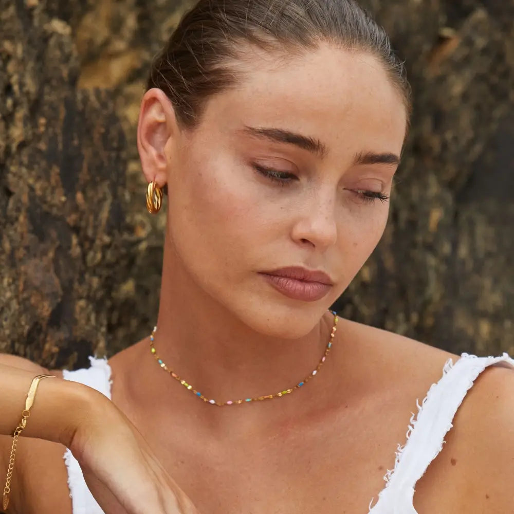 Rainbow Dainty Choker - Necklaces