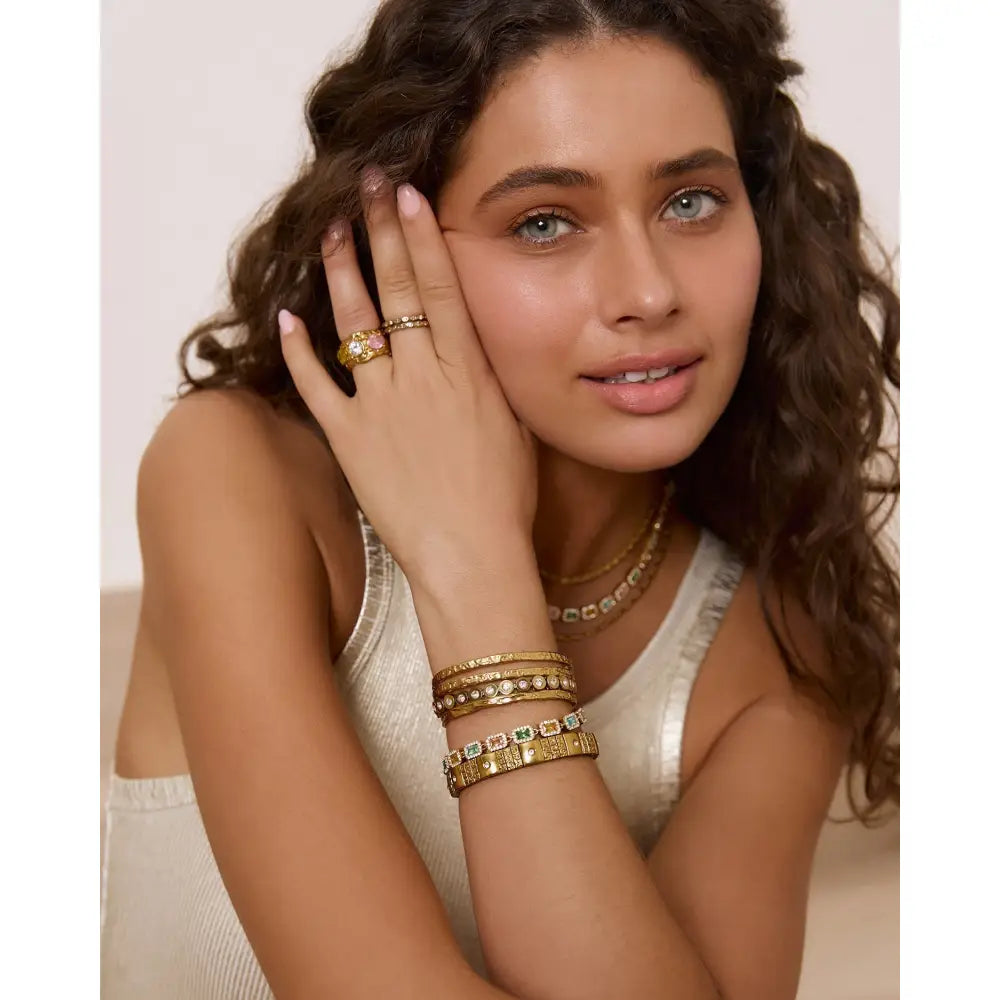Raquel Multi-Stone Gold Bracelet - Gold - Bracelets