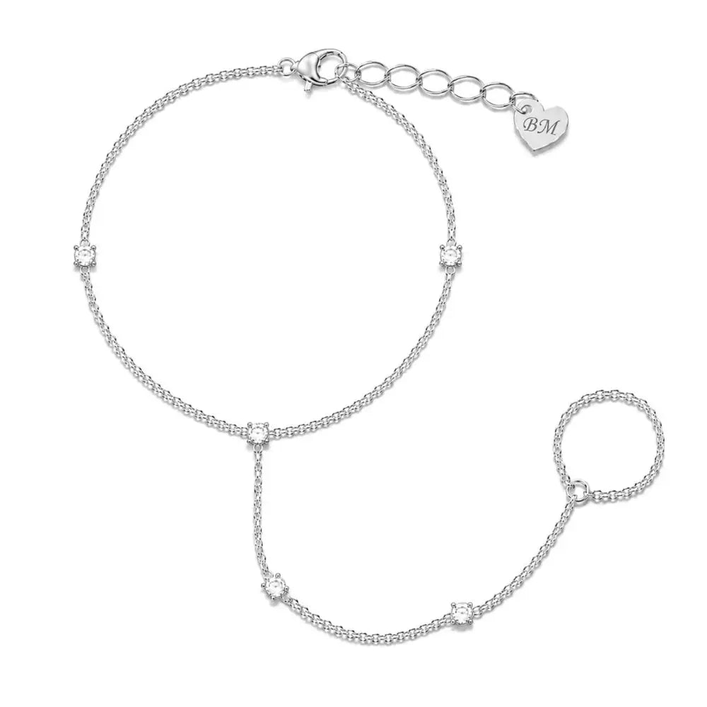 Remy Hand Chain Bracelet - Silver - Bracelets