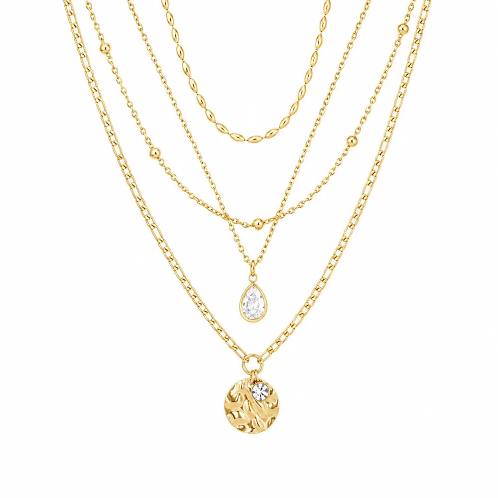 Rhodes Layered Necklace - Gold - Necklaces