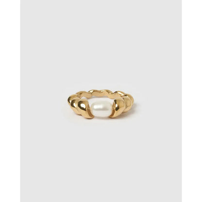 Riviera Gold and Pearl Ring - Rings