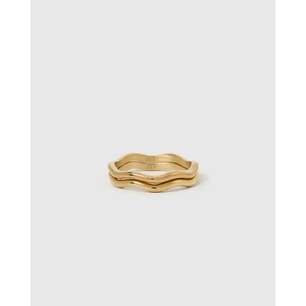 Rocco Double Gold Ring Stack - Gold / 5 - Rings