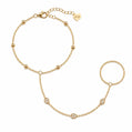 Rosalie Hand Chain Bracelet - Gold - Bracelets