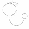 Rosalie Hand Chain Bracelet - Silver - Bracelets