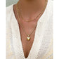 Rose Heart Necklace - Necklaces