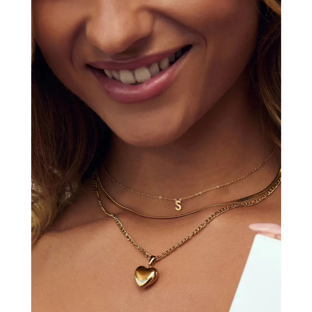 Rose Heart Necklace - Necklaces