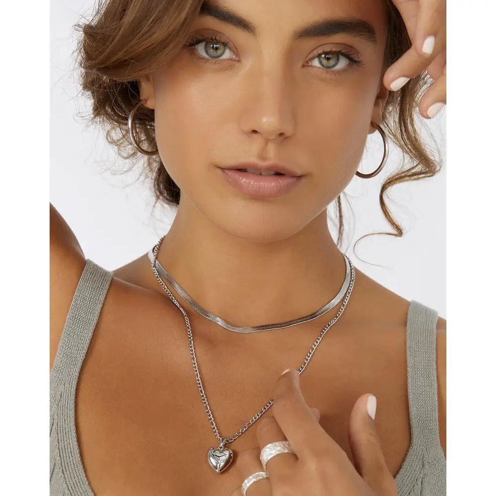 Rose Heart Necklace - Necklaces