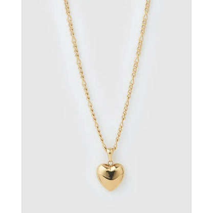Rose Heart Necklace - Gold - Necklaces