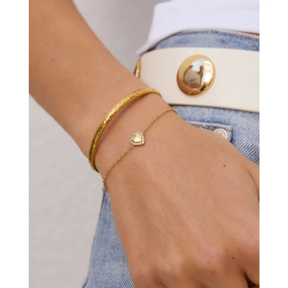 Rosie Heart Gold Bracelet - Gold - Bracelets