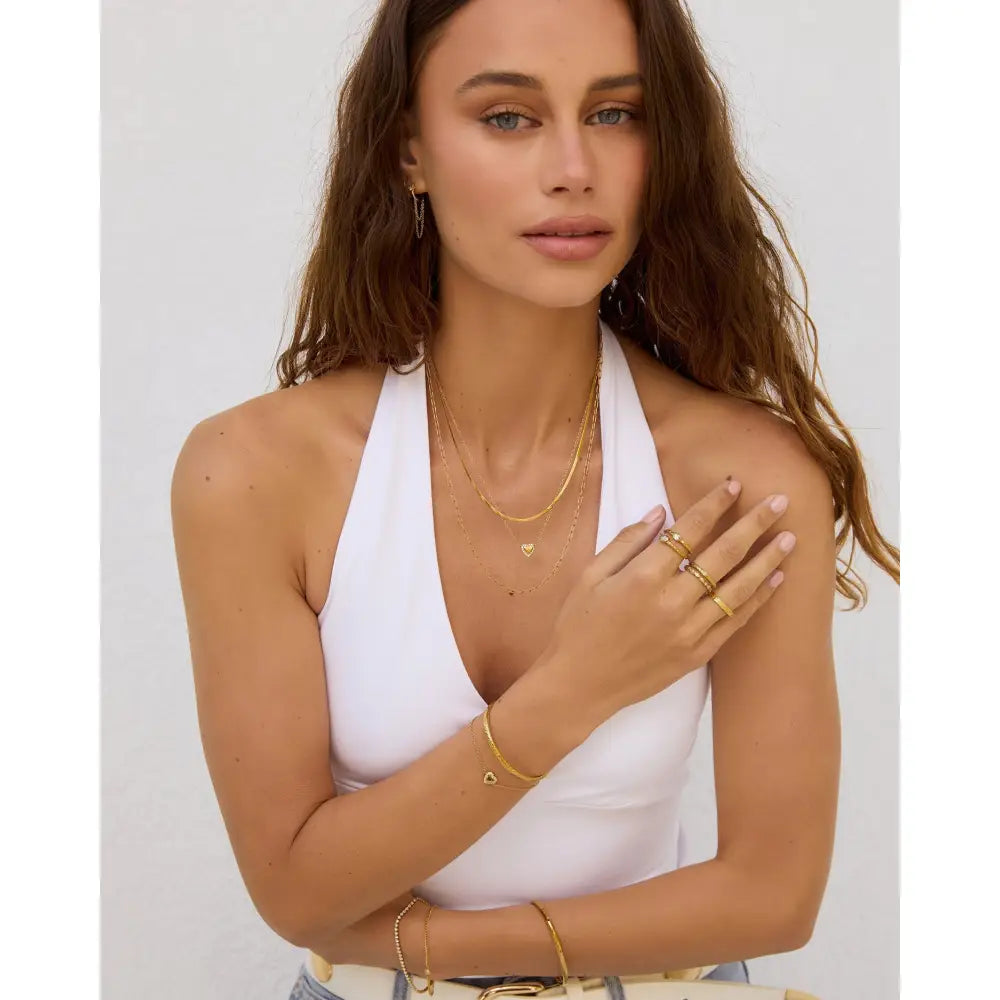 Rosie Heart Gold Bracelet - Gold - Bracelets