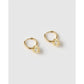 Ruby Gold Heart Earrings - Earrings