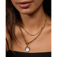 Sabine Spinner Charm Gold Necklace - Necklaces