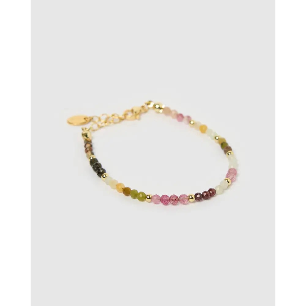 Saffron Gemstone Gold Bracelet - Bracelets