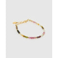 Saffron Gemstone Gold Bracelet - Bracelets