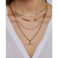 Saffron Gemstone Gold Necklace - Necklaces
