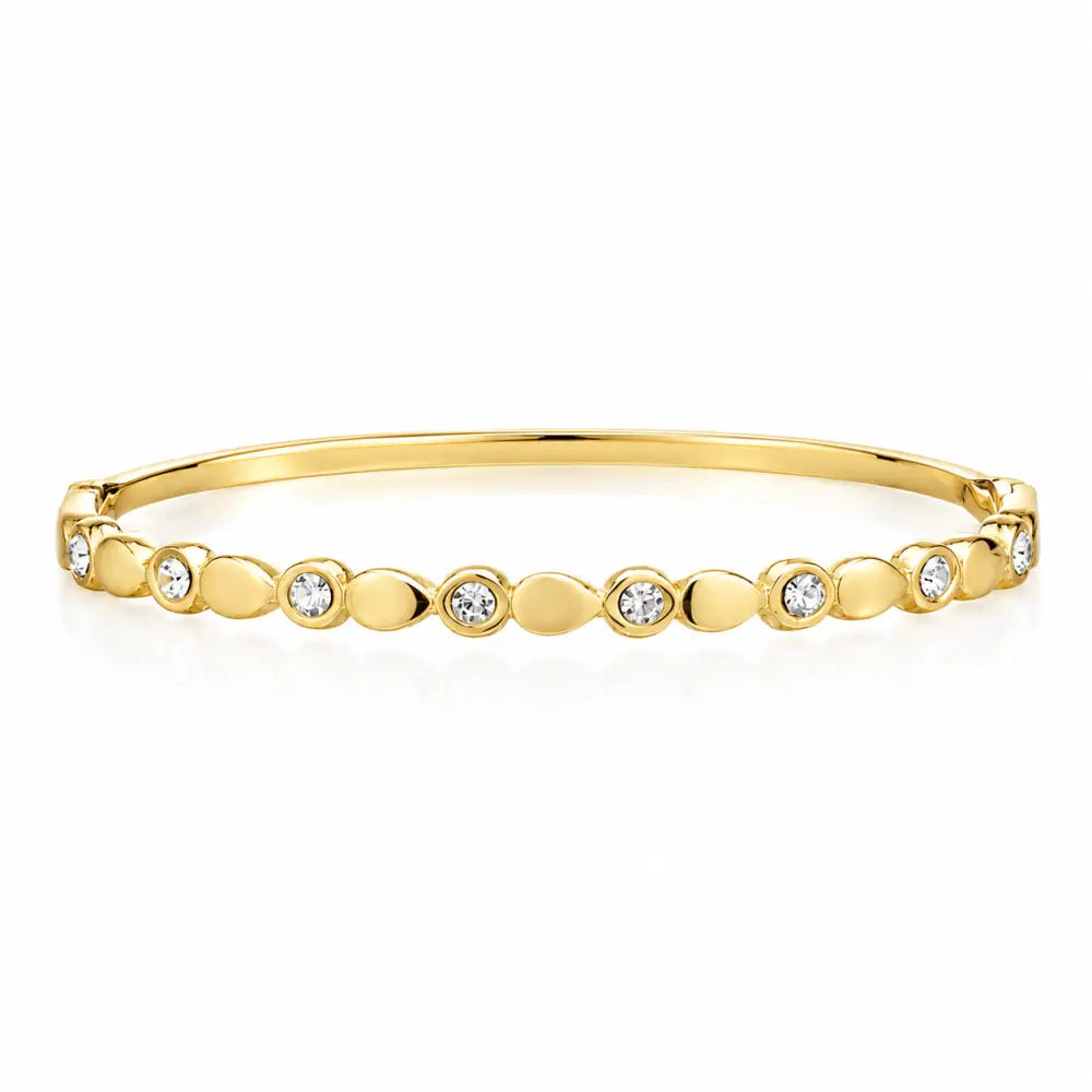 Santana Hinged Bangle - Gold / Small - Bracelets