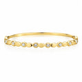 Santana Hinged Bangle - Gold / Small - Bracelets