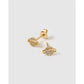 Saturn Gold Stud Earrings - Earrings