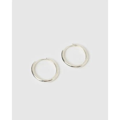 Scarlet Hoop Earrings - Silver - Earrings