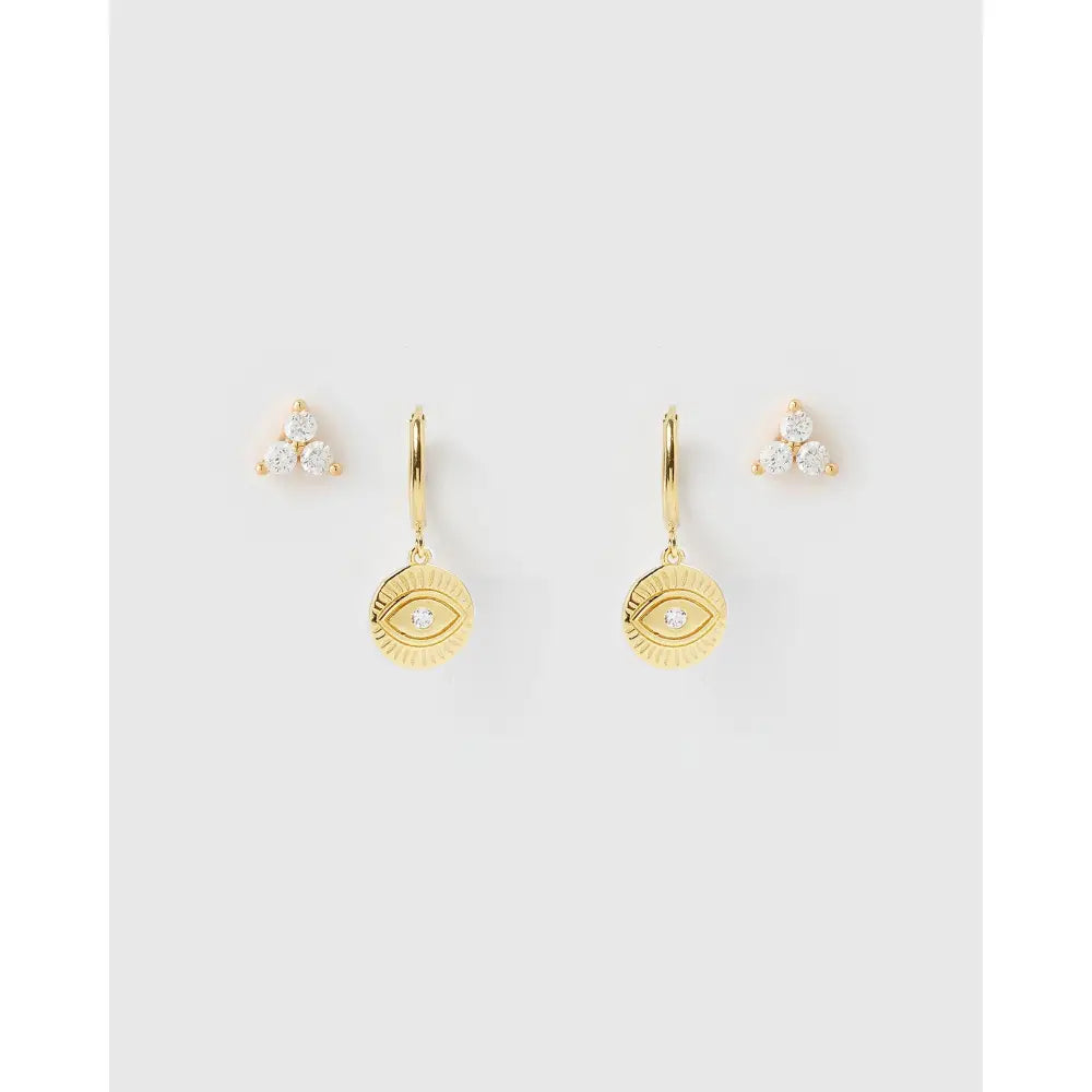 See No Evil Earring Stack - Earrings