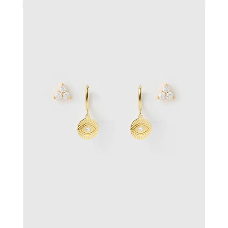 See No Evil Earring Stack - Earrings