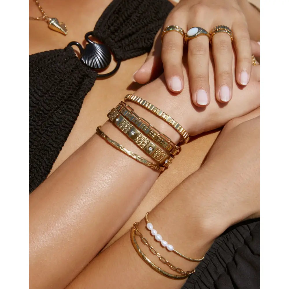 Seline Pearl Gold Bracelet - Bracelets
