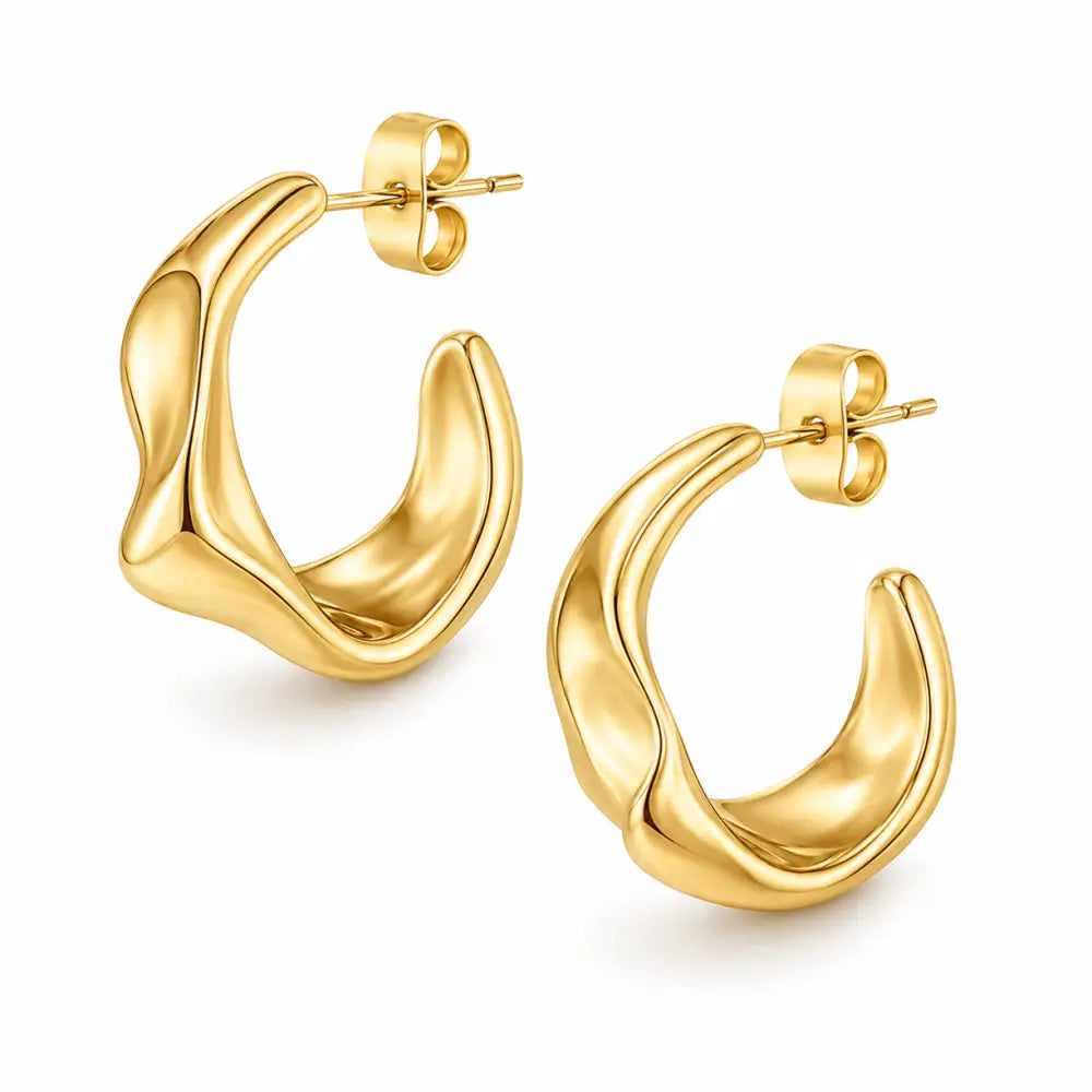 Seraphina Hoop Earrings - Gold - Earrings