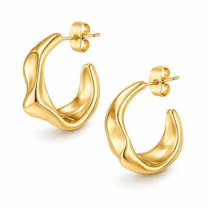 Seraphina Hoop Earrings - Gold - Earrings