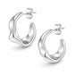 Seraphina Hoop Earrings - Silver - Earrings