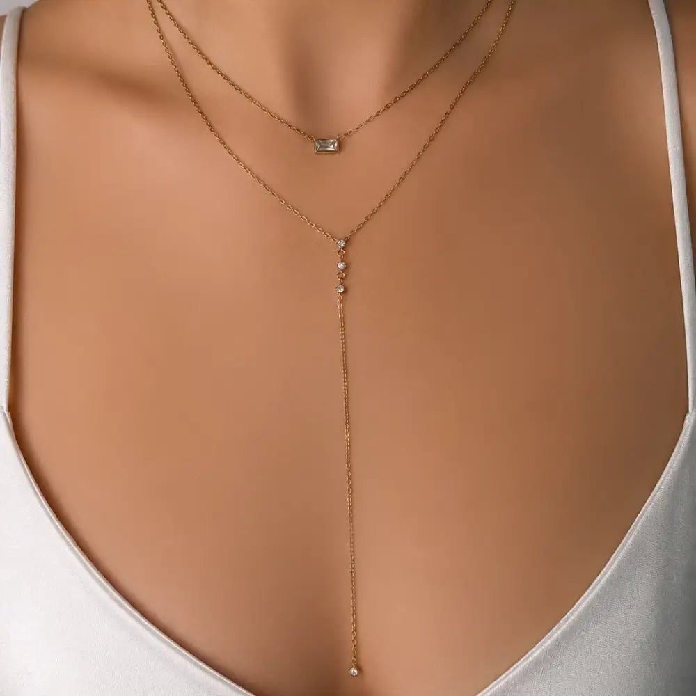 Serendipity Layered Lariat Necklace - Necklaces