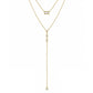 Serendipity Layered Lariat Necklace - Gold - Necklaces
