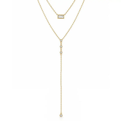 Serendipity Layered Lariat Necklace - Gold - Necklaces
