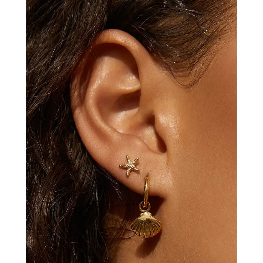 Shelli Gold Hoop Huggies - Earrings
