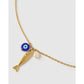 Sirena Charm Gold Necklace - Necklaces