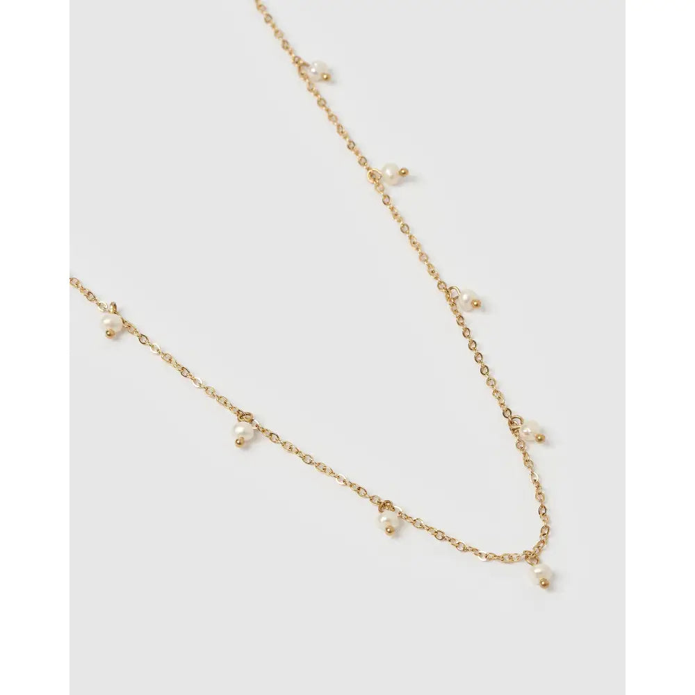 Sofia Pearl Gold Necklace - Necklaces