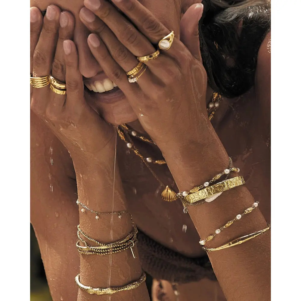 Solana Gold Ring Stack - Rings