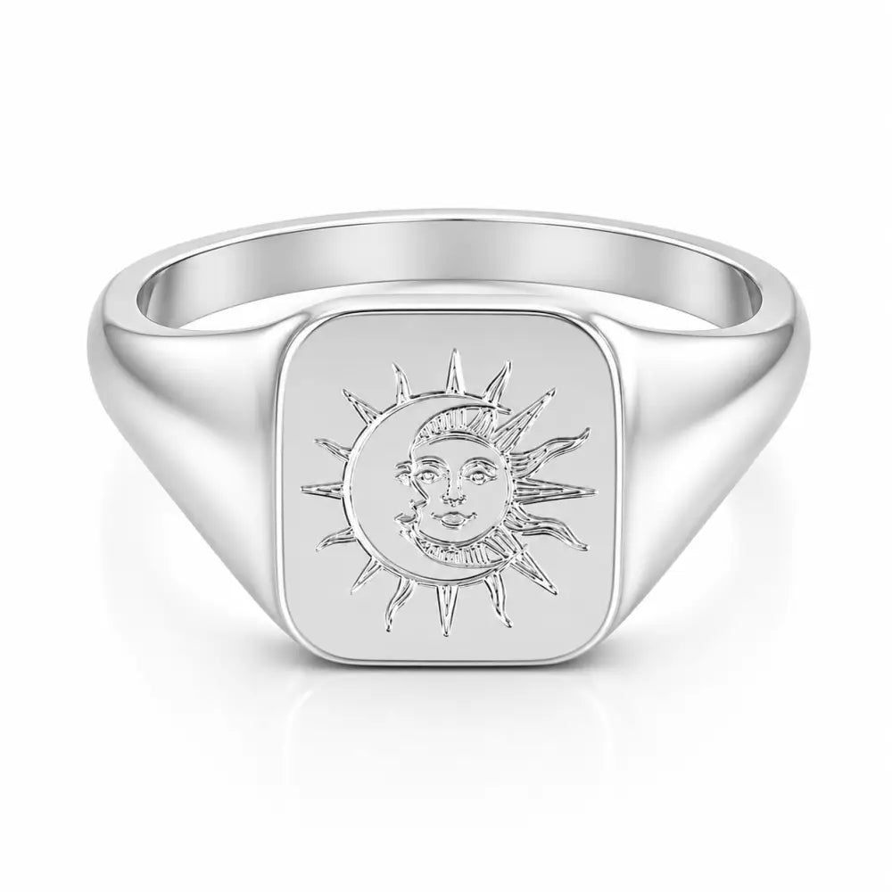 Solar System Signet Ring - Silver / 4 - Rings