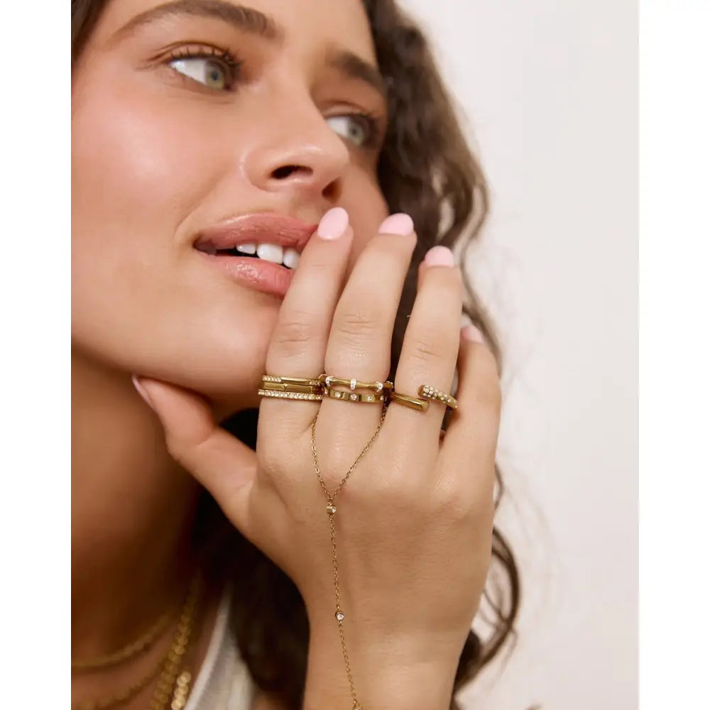Spencer Gold Ring with Stones - Rings