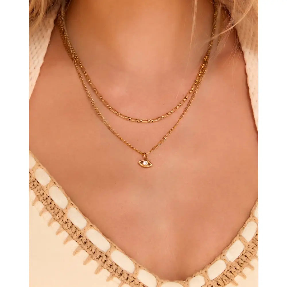 Spotlight Gold Necklace Stack - Necklaces