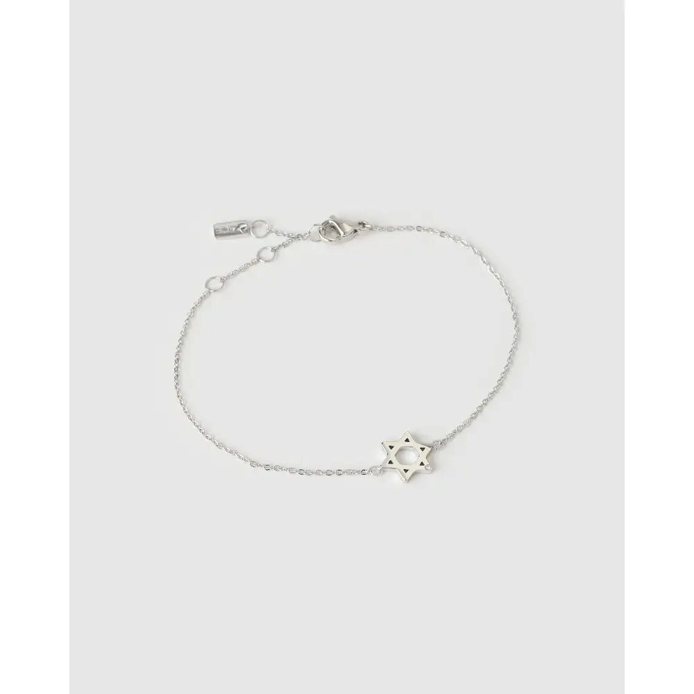 Star Of David Charm Bracelet - Silver - Bracelets