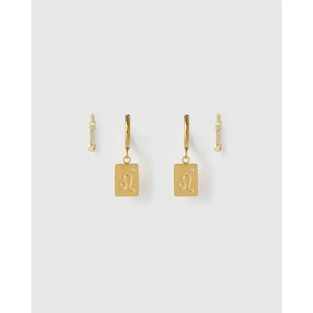 Star Sign Earring Stack - Leo - Earrings