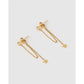 Starla Gold Chain Stud Earrings - Earrings