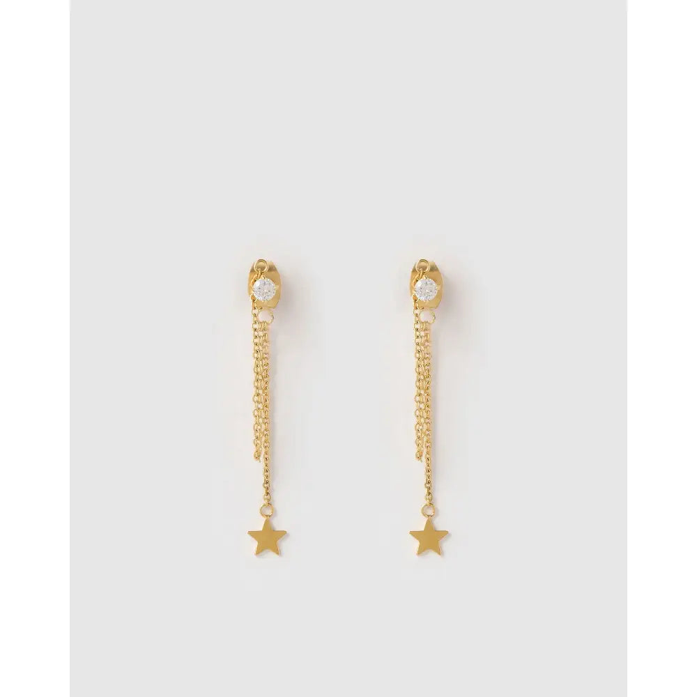 Starla Gold Chain Stud Earrings - Earrings
