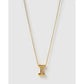 Statement Gold Letter Necklace - Gold / I - Necklaces