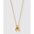 Statement Gold Letter Necklace - Gold / A - Necklaces