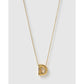 Statement Gold Letter Necklace - Gold / D - Necklaces