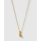 Statement Gold Letter Necklace - Gold / L - Necklaces