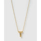 Statement Gold Letter Necklace - Gold / T - Necklaces